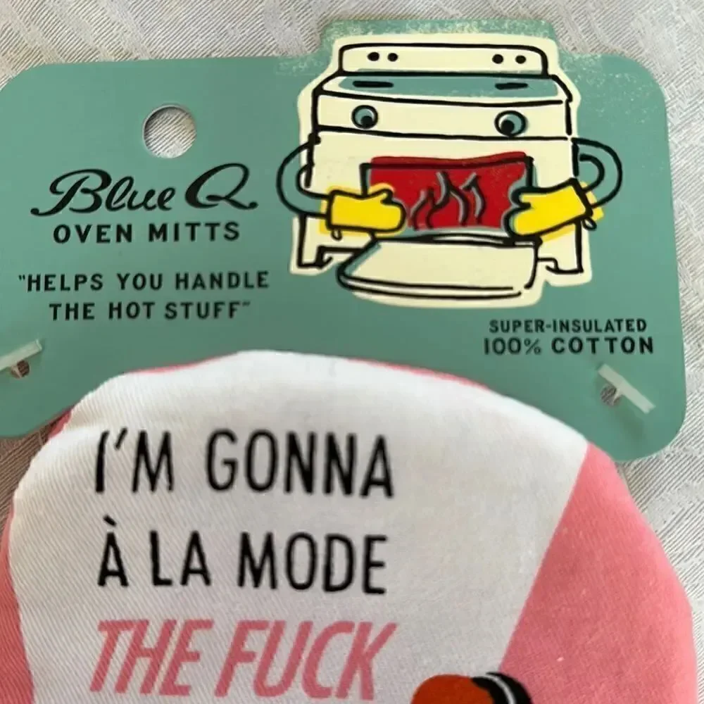 Blue Q Oven Mitt Cook Bake A La Mode Quirky Retro